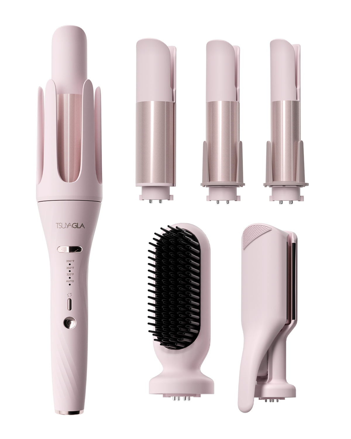TSUYAGLA Automatic Curling Iron and Straightening Comb Set