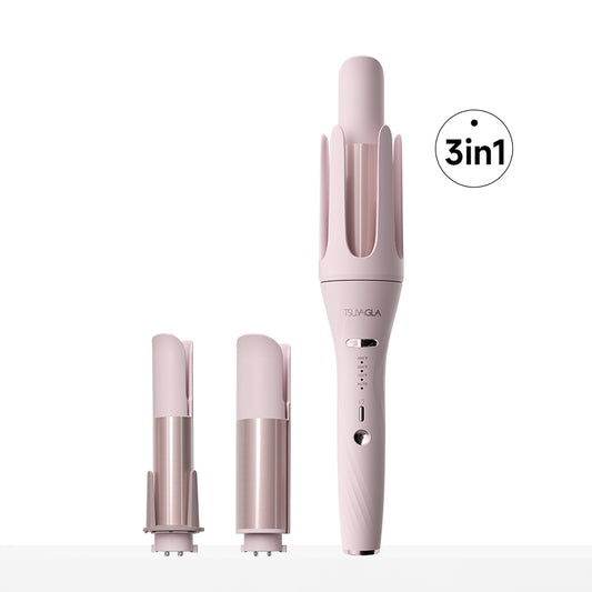TSUYAGLA 3 in 1 Automatic Curling Iron, Hair Curlers with 3 Curling Barrels (1" - 1.25" - 1.5")