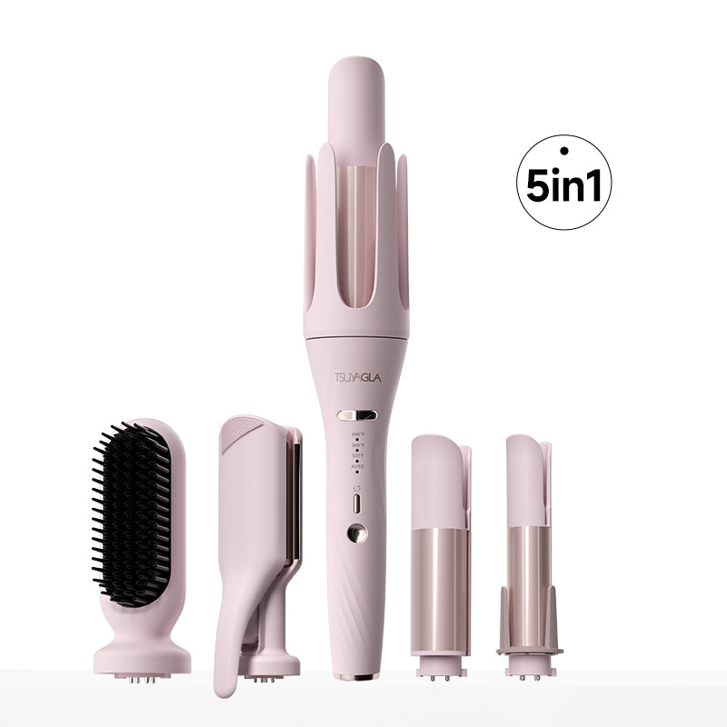 TSUYAGLA Automatic Curling Iron and Straightening Comb Set