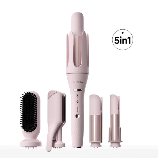 TSUYAGLA Automatic Curling Iron and Straightening Comb Set
