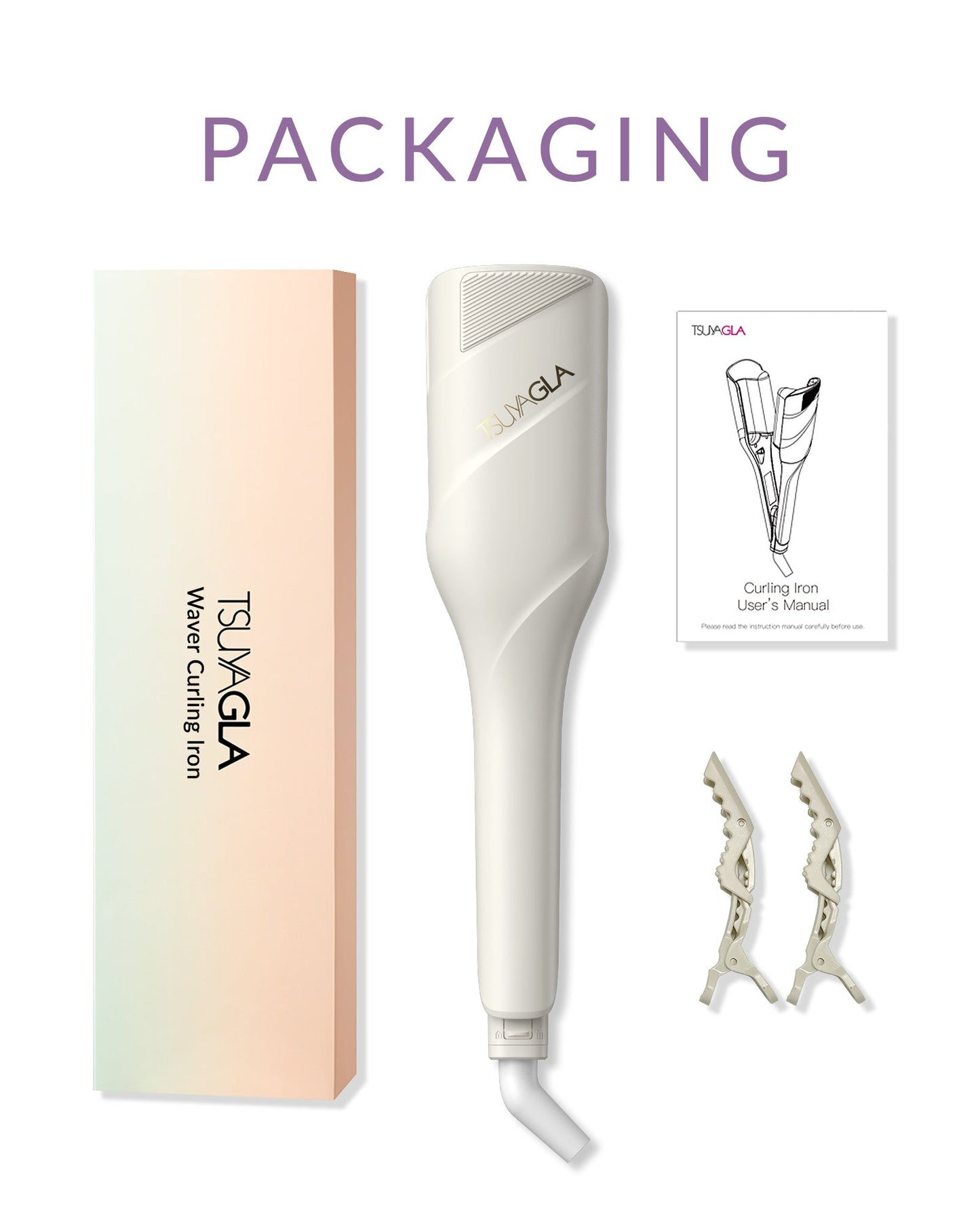 TSUYAGLA T501 Wave Curling Iron 1.4 inch