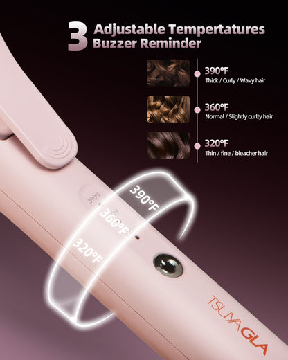 TSUYAGLA Large Hair Curling Wand, 1.6 Inch Big Barrel Curling Iron