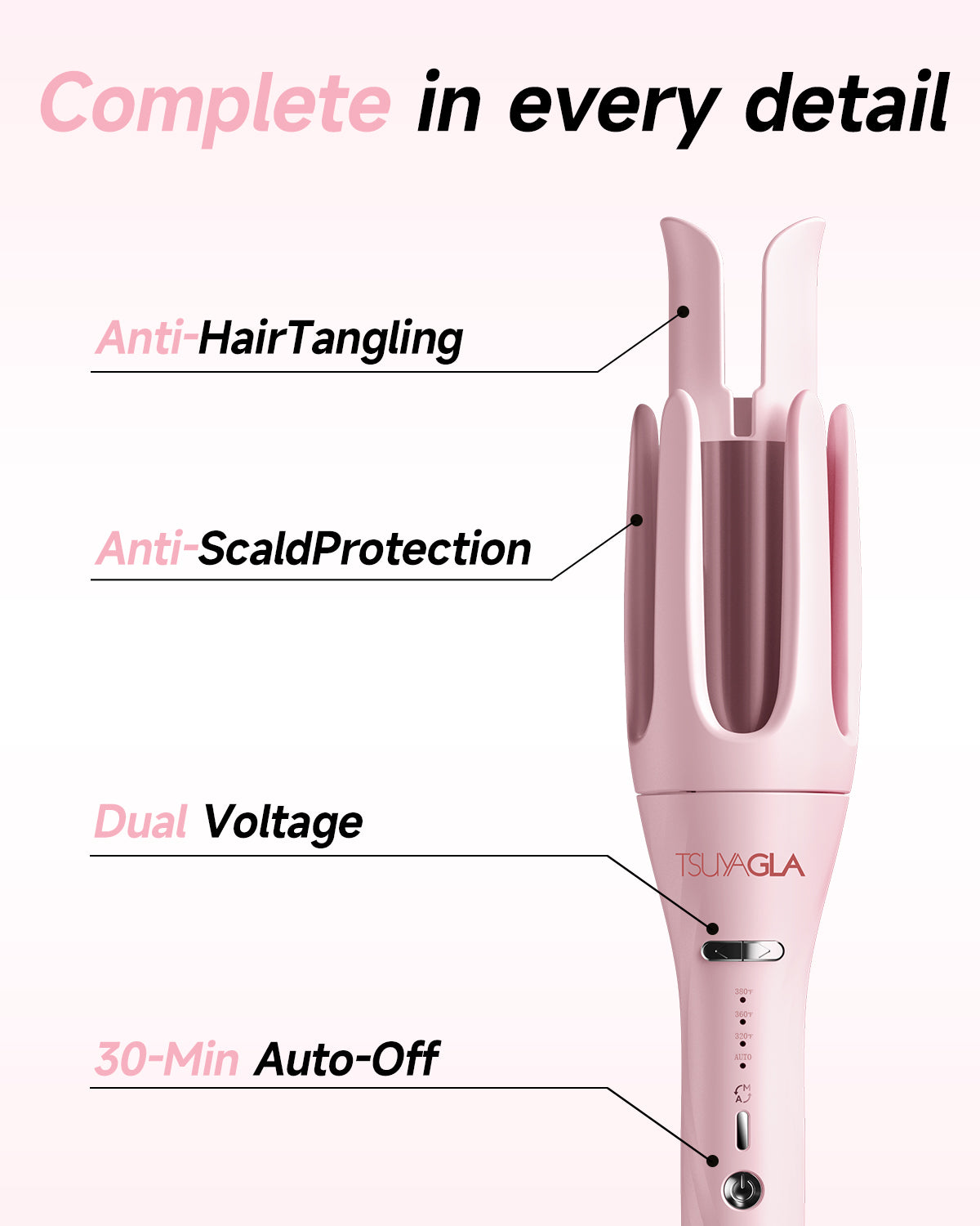 TSUYAGLA 3 in 1 Automatic Curling Iron