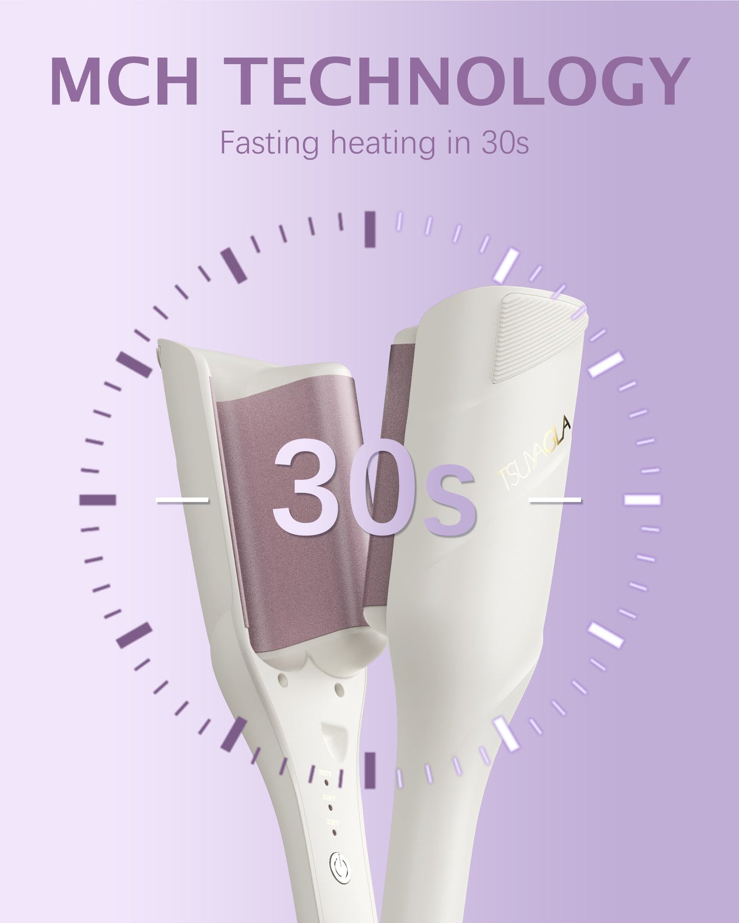 TSUYAGLA T501 Wave Curling Iron 1.4 inch