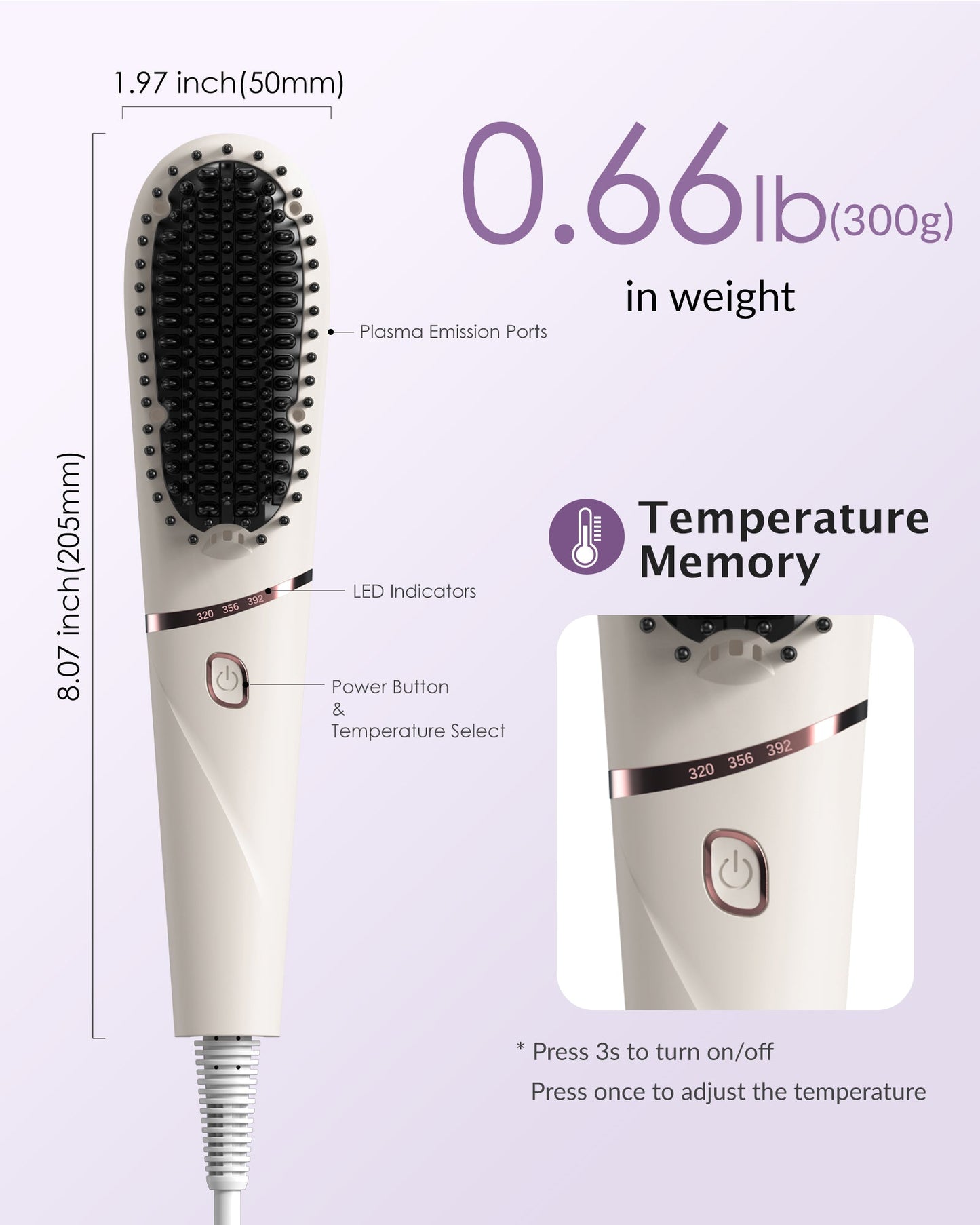 TSUYAGLA T601 Hair Straightener Brush