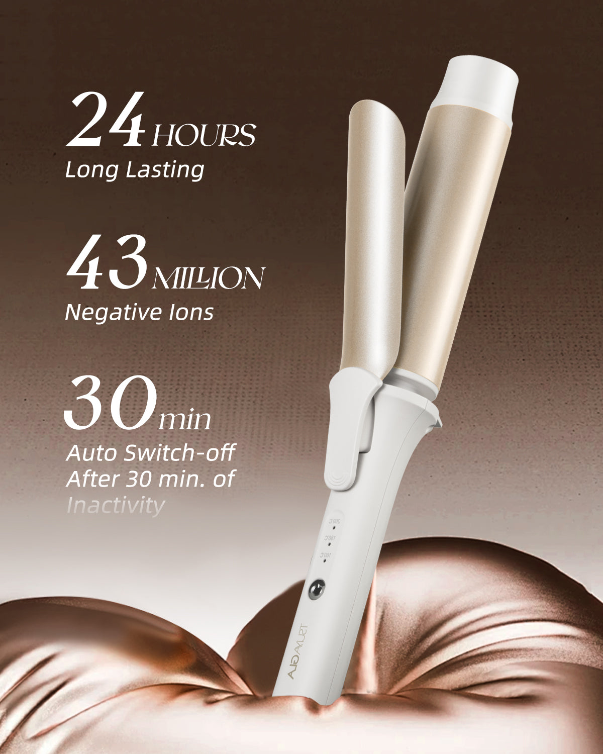 TSUYAGLA Large Hair Curling Wand, 1.6 Inch Big Barrel Curling Iron