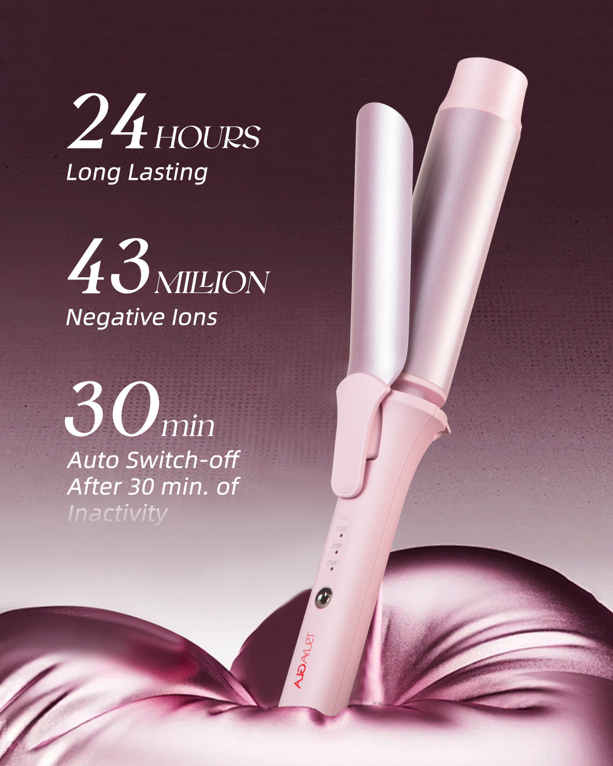 TSUYAGLA Large Hair Curling Wand, 1.6 Inch Big Barrel Curling Iron