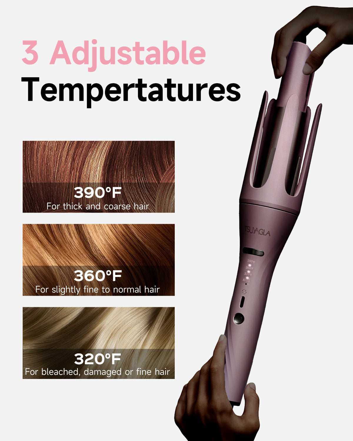 TSUYAGLA 3 in 1 Automatic Curling Iron