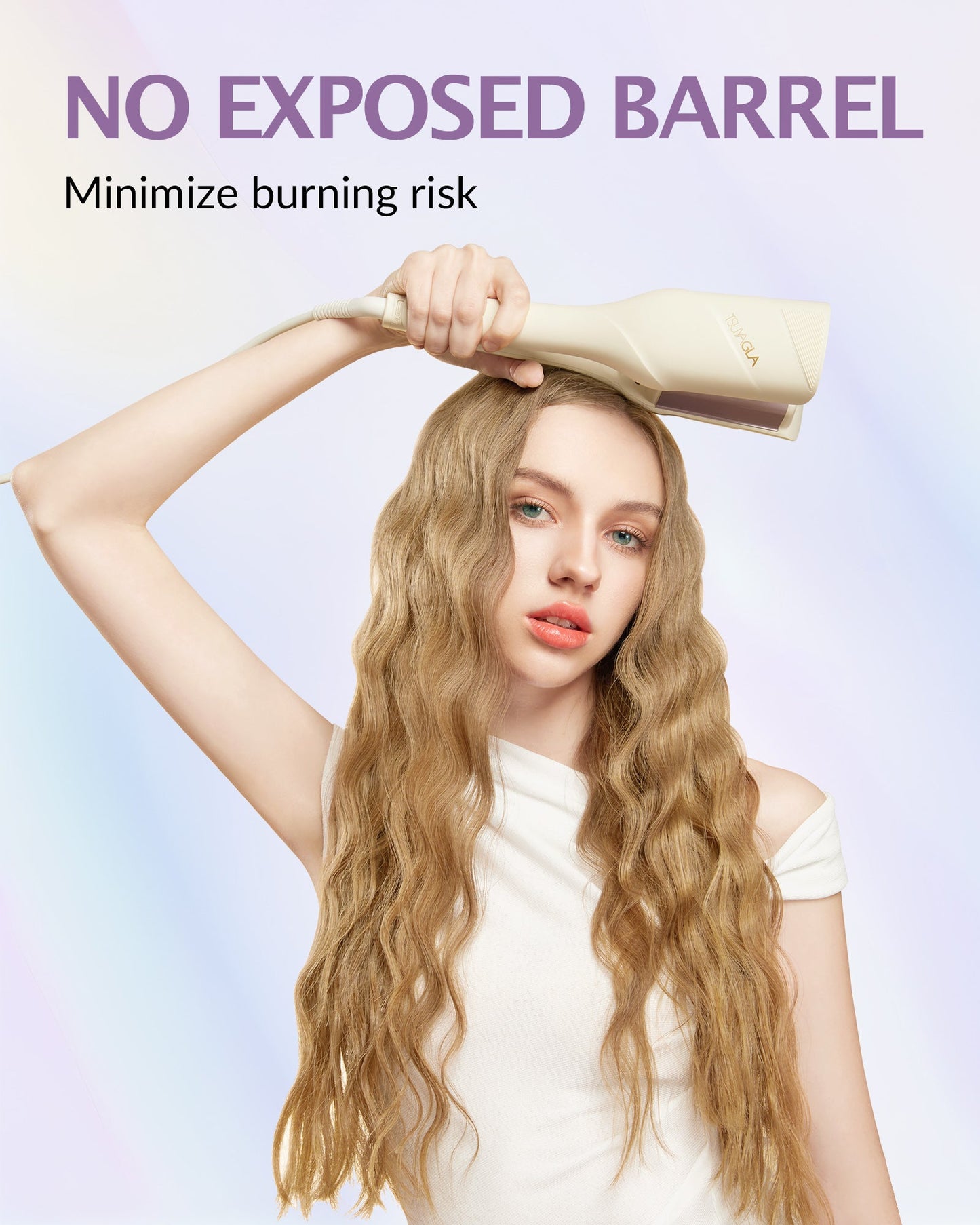 TSUYAGLA T501 Wave Curling Iron 1.4 inch