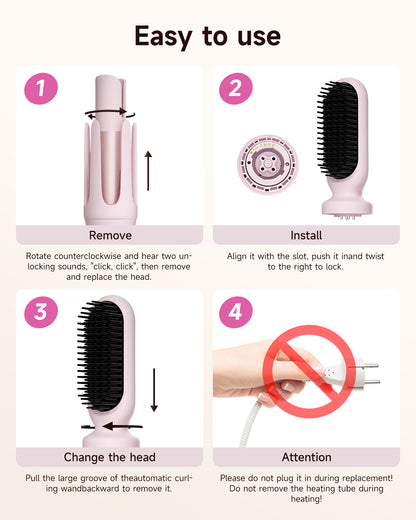 TSUYAGLA Automatic Curling Iron and Straightening Comb Set