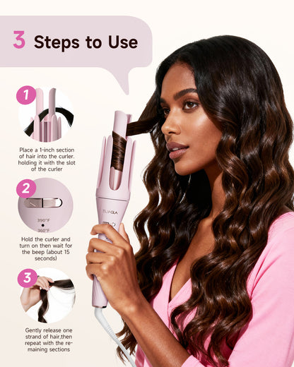 TSUYAGLA Automatic Curling Iron and Straightening Comb Set