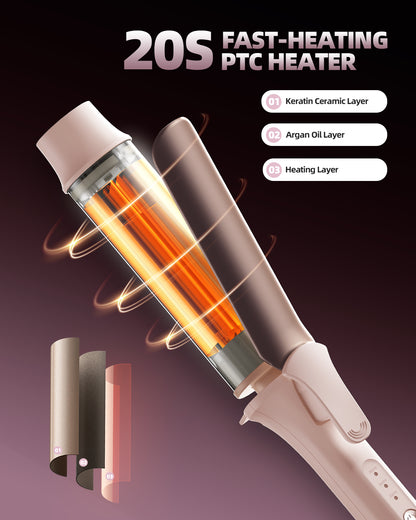 TSUYAGLA Large Hair Curling Wand, 1.6 Inch Big Barrel Curling Iron